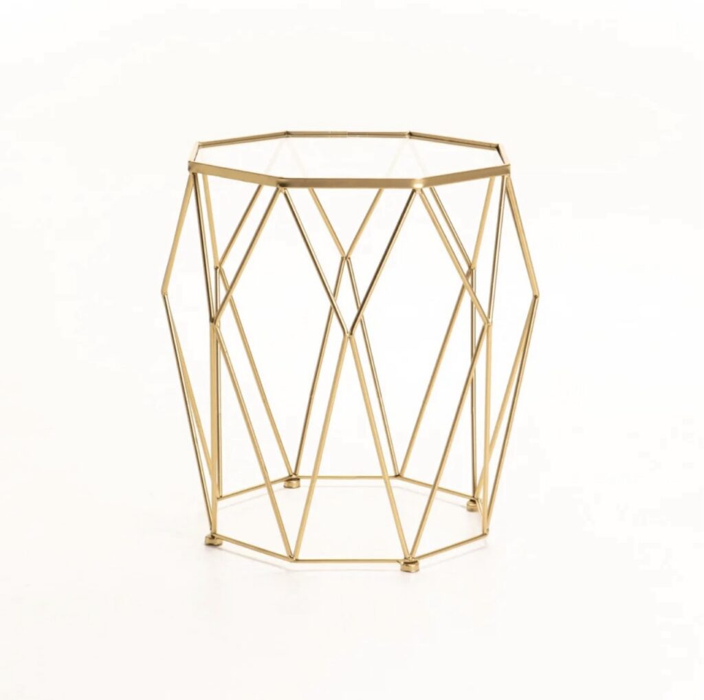 Metal side table